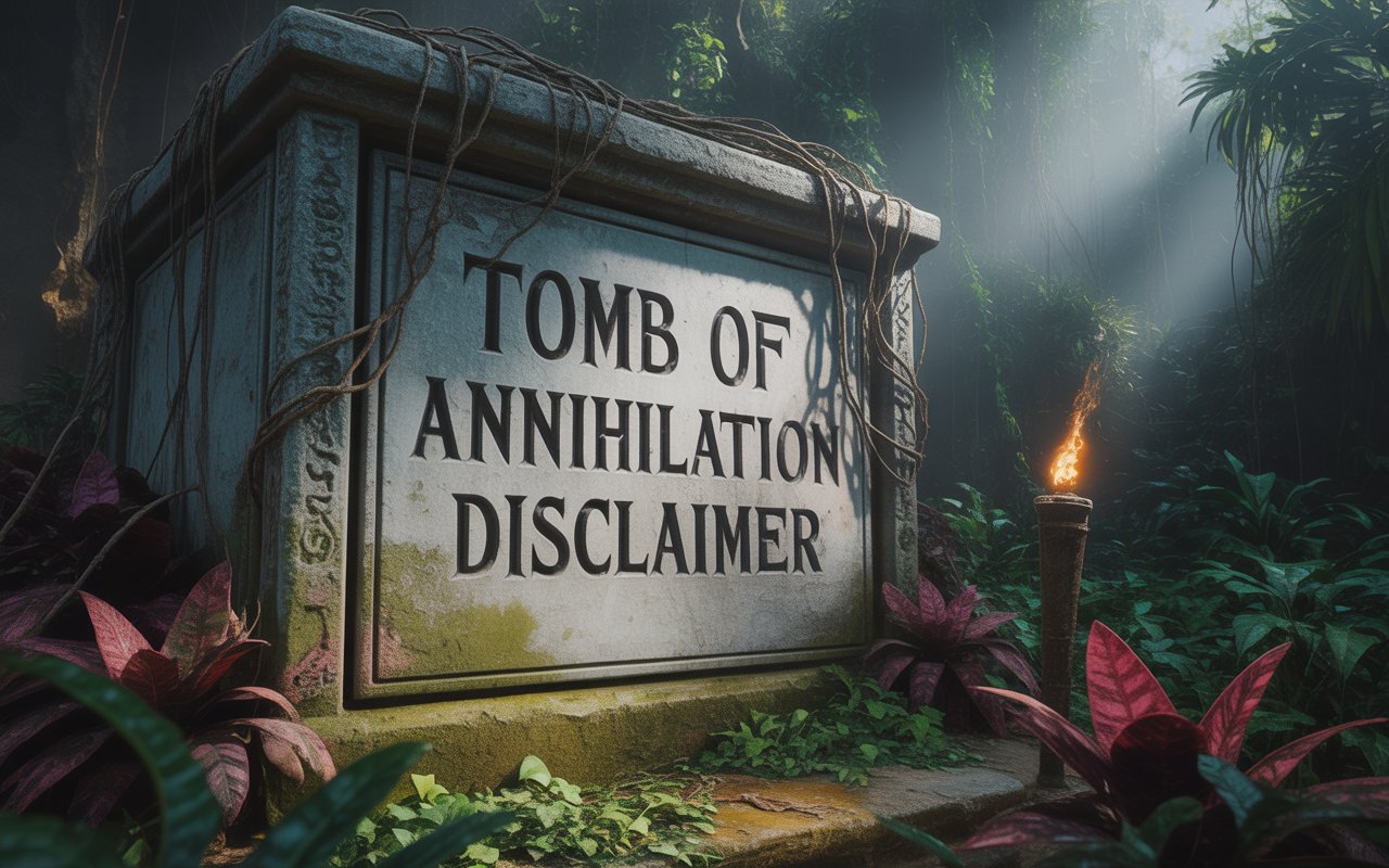 Tomb of Annihilation Disclaimer